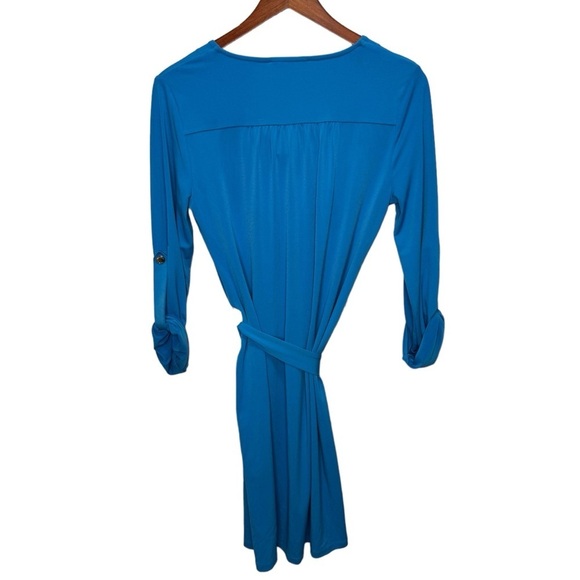 Michael Michael Kors Blue Long Sleeve Shirt Dress Size Small - Picture 2 of 12